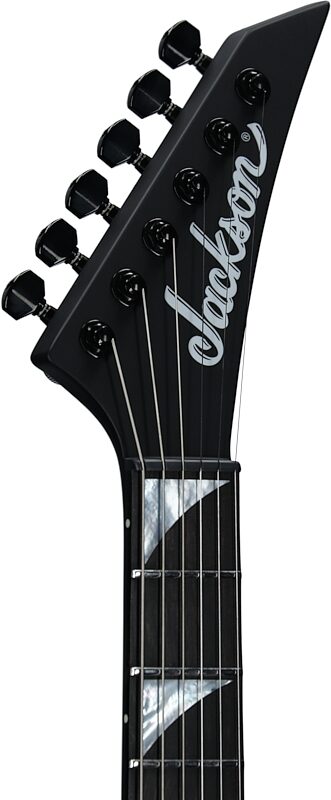 Jackson American Series Soloist SL2 DX HT Electric Guitar (with Case), Satin Black, Headstock Left Front