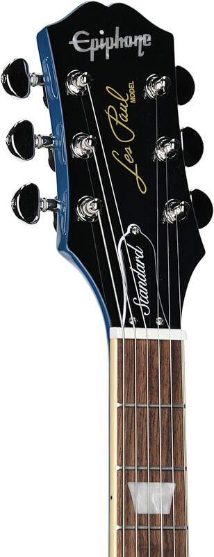 Epiphone Exclusive Les Paul Standard 60s Electric Guitar, Blue Sparkle, Headstock Left Front
