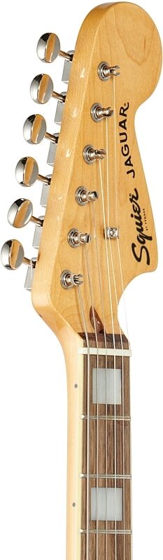 Squier Classic Vibe '70s Jaguar Electric Guitar, with Laurel Fingerboard, 3-Color Sunburst, Headstock Left Front