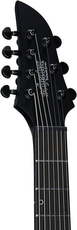 Schecter KM-7 MKIII EX Baritone Electric Guitar, Satin Black Open Pore, Headstock Left Front
