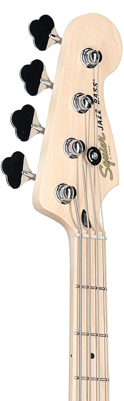 Squier Affinity Jazz Electric Bass, Maple Fingerboard, 3-Color Sunburst, Headstock Left Front
