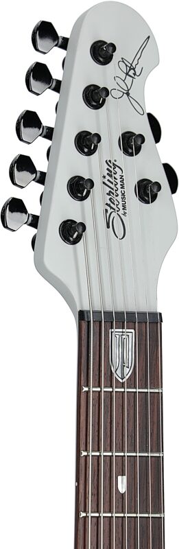 Sterling by Music Man John Petrucci MAJ170 Electric Guitar, Chalk Grey, Headstock Left Front