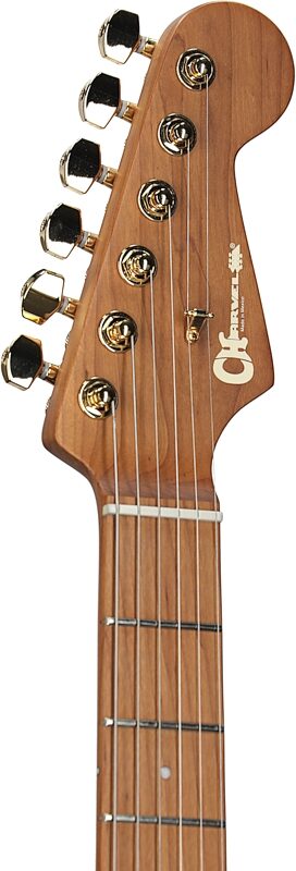 Charvel Pro Mod DK22 SSS 2PT CM Electric Guitar, Natural Walnut, Headstock Left Front