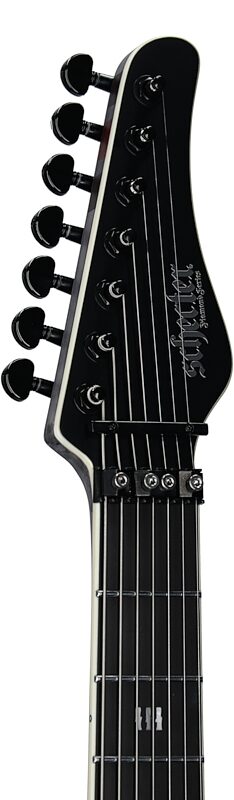 Schecter PT-7 FR-S SLS Elite Evil Twin Electric Guitar, 7-String, Satin Black, Headstock Left Front