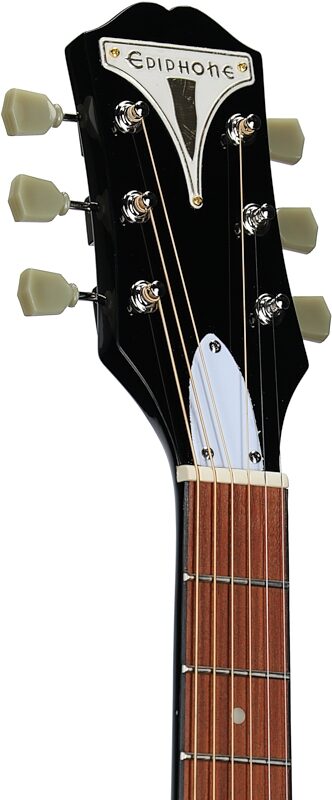 Epiphone PRO-1 Acoustic Guitar, Ebony, Headstock Left Front
