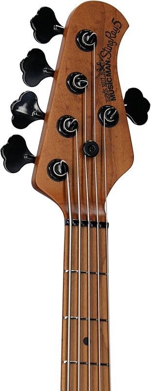 Ernie Ball Music Man StingRay 5 Special HH Electric Bass (with Case), Black, Headstock Left Front