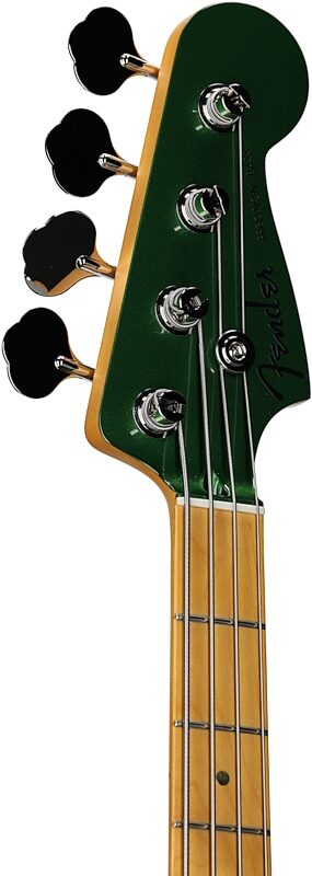 Fender Aerodyne Special Precision Electric Bass, Maple Fingerboard (with Gig Bag), Speed Green, Headstock Left Front