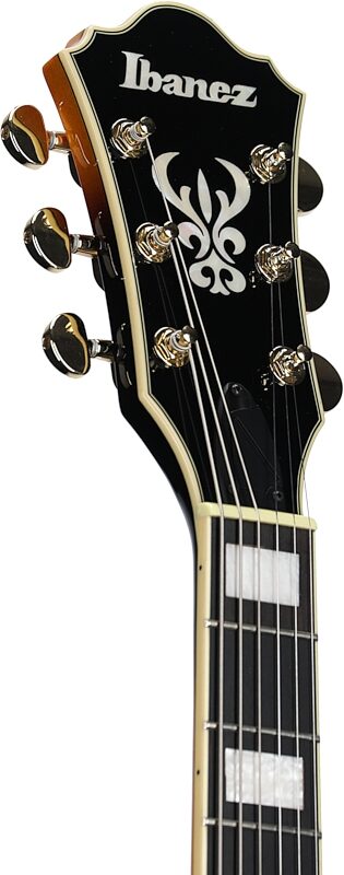 Ibanez Artcore Expressionist AS93FM Semi-Hollowbody Electric Guitar, Antique Yellow Satin, Headstock Left Front
