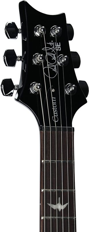 PRS Paul Reed Smith SE Custom 24 Electric Guitar (with Gig Bag), Exclusive Blue Matteo, Headstock Left Front