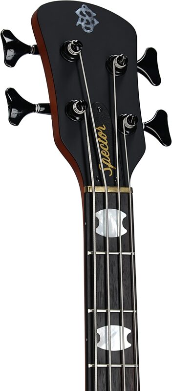 Spector Euro4 LX Electric Bass (with Gig Bag), Natural Sunburst Matte, Headstock Left Front