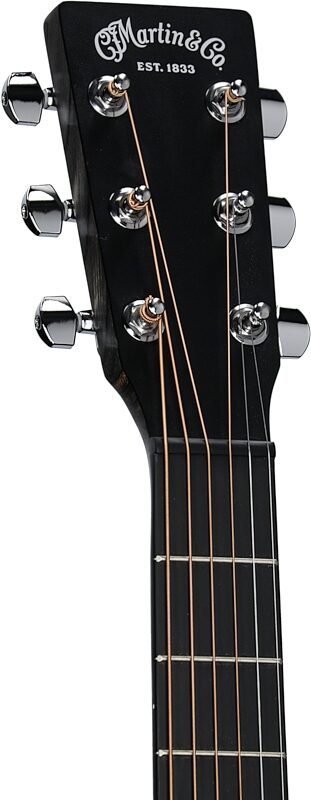 Martin 0-X1 Black Acoustic Guitar (with Gig Bag), Black, Headstock Left Front