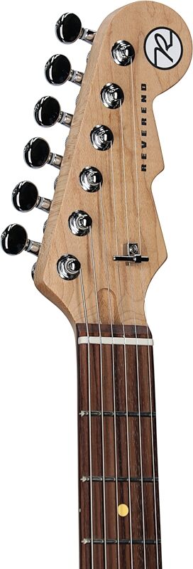 Reverend Buckshot Electric Guitar, Party Red, Headstock Left Front