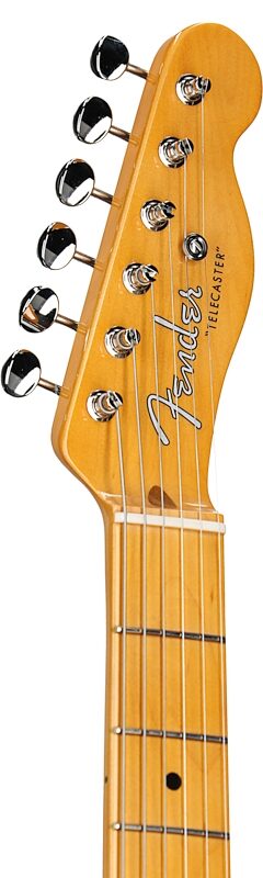 Fender American Vintage II 1951 Telecaster Electric Guitar, Maple Fingerboard (with Case), Butterscotch Blonde, Headstock Left Front