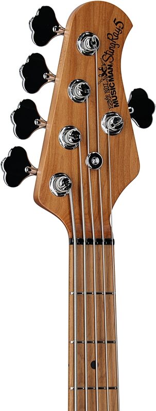 Ernie Ball Music Man StingRay 5 Special Electric Bass, 5-String (with Case), Black, Headstock Left Front