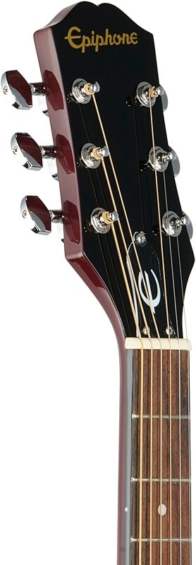 Epiphone Starling Dreadnought Acoustic Guitar, Wine Red, Headstock Left Front