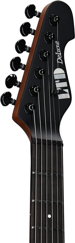 ESP LTD SN-1000 EverTune Electric Guitar, Charcoal Metallic Satin, Headstock Left Front