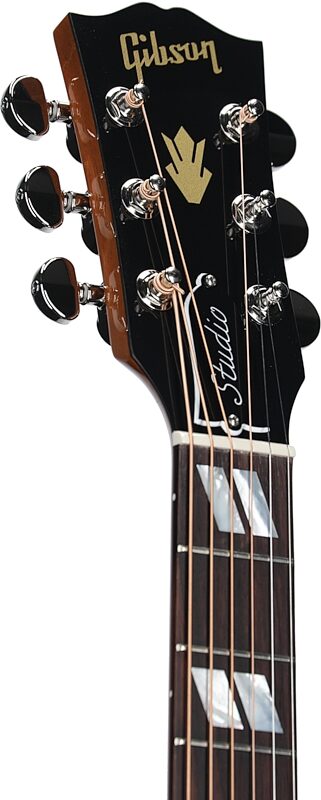 Gibson Hummingbird Studio Walnut Acoustic-Electric Guitar (with Case), Antique Walnut, Headstock Left Front