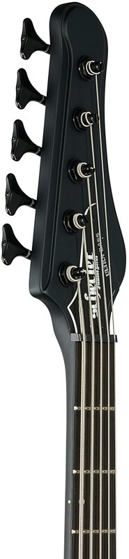 Schecter Ultra 5 Electric Bass, 5-String, Satin Black, Headstock Left Front