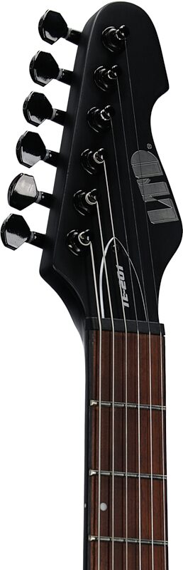ESP LTD TE-201 Electric Guitar, Black Satin, Headstock Left Front