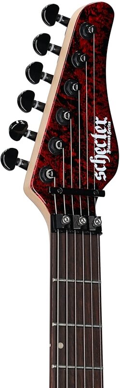 Schecter Sun Valley Super Shredder FR S Electric Guitar, Red Reign, Headstock Left Front
