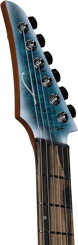 Legator Ninja 6 OD Multi-Scale Electric Guitar, Arctic Blue, Headstock Left Front
