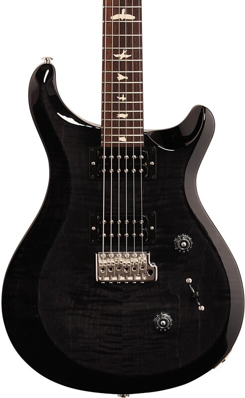 PRS Paul Reed Smith S2 Custom 24 Electric Guitar (with Gig Bag), Elephant Gray, Headstock Left Front