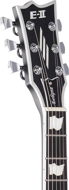 ESP E-II ECBB Electric Guitar (with Case), Satin Black, Headstock Left Front