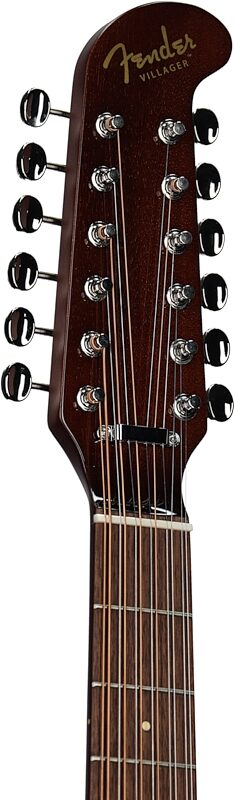 Fender Villager 12-String Acoustic-Electric Guitar (with Gig Bag), Aged Natural, Headstock Left Front