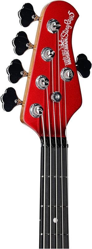 Ernie Ball Music Man StingRay 5 Special HH Electric Bass (with Case), Candyman, Headstock Left Front