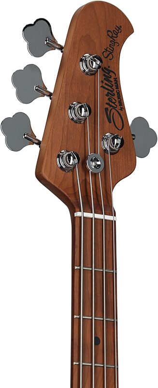 Sterling StingRay Ray34 FM Electric Bass (with Gig Bag), Neptune Blue, Headstock Left Front