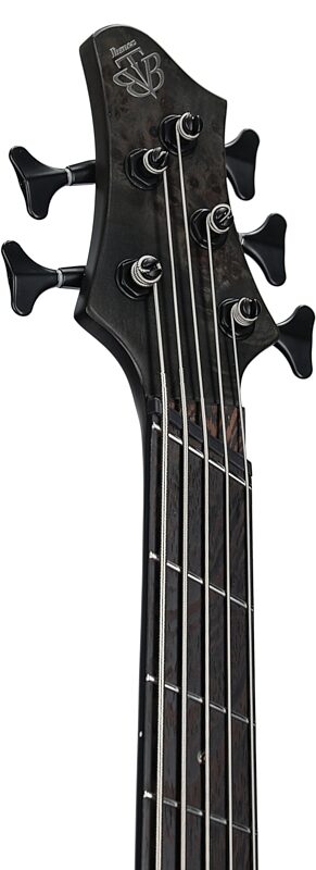 Ibanez BTB805MS Multi Scale Bass Guitar (with Case), Transparent Gray, Headstock Left Front