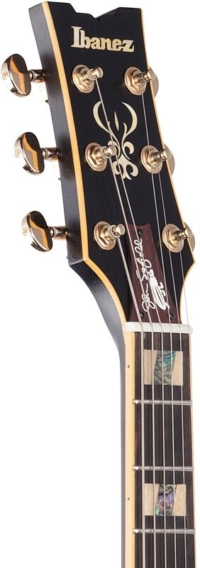 Ibanez John Scofield JSM20 Semi-Hollowbody Electric Guitar (with Case), Black, Headstock Left Front