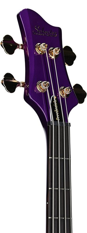 Schecter FreeZesicle 4 Electric Bass, Purple, Headstock Left Front