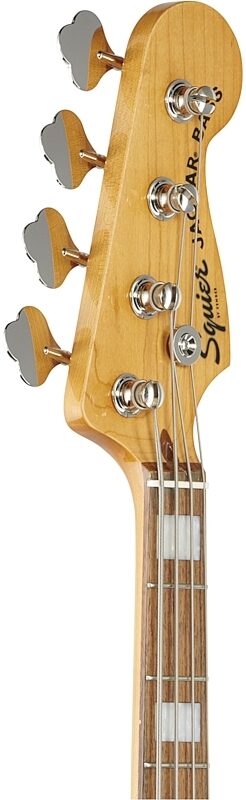 Squier Classic Vibe Jaguar Electric Bass, with Laurel Fingerboard, Black, Headstock Left Front