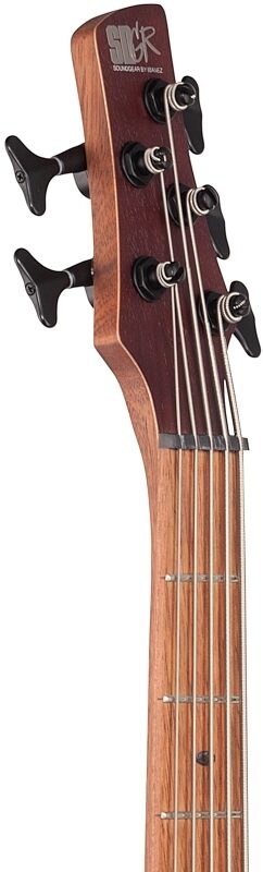 Ibanez SR505E Electric Bass, 5-String, Left-Handed, Brown Mahogany, Headstock Left Front