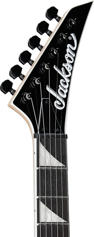 Jackson JS Series Dinky JS20 DKQ 2PT Electric Guitar, Transparent Blue, Headstock Left Front