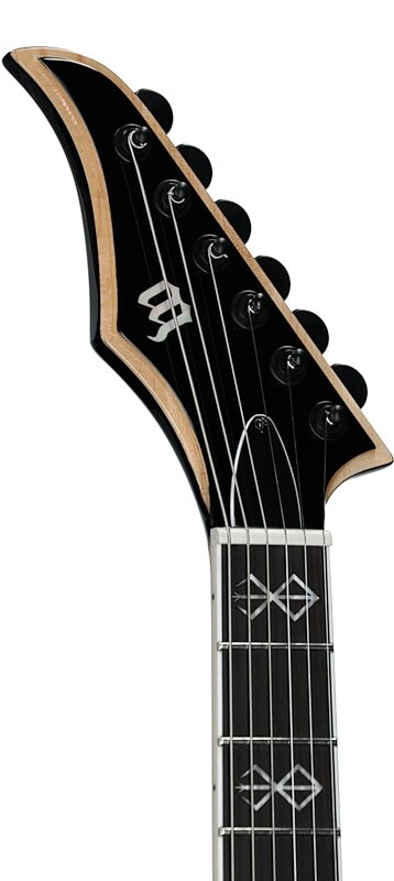 Wylde Audio Berzerker Raw Top Electric Guitar, Corridors, Headstock Left Front