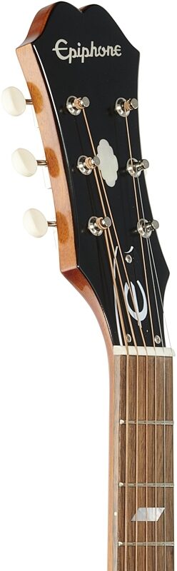 Epiphone Masterbilt Texan Acoustic-Electric Guitar, Antique Natural Aged Gloss, Headstock Left Front