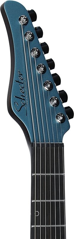 Schecter Aaron Marshall AM-7 Electric Guitar, Cobalt Slate, Headstock Left Front