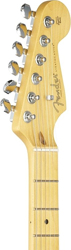 Fender American Pro II HSS Stratocaster Electric Guitar, Maple Fingerboard (with Case), Mystic Surf Green, Headstock Left Front