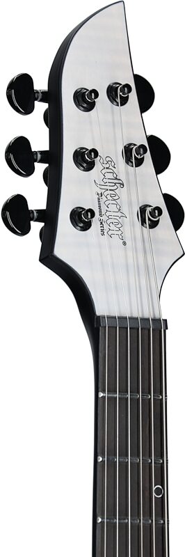Schecter KM-6 MK-III Keith Merrow Legacy Electric Guitar, Left-Handed, Tri-White Satin, Headstock Left Front