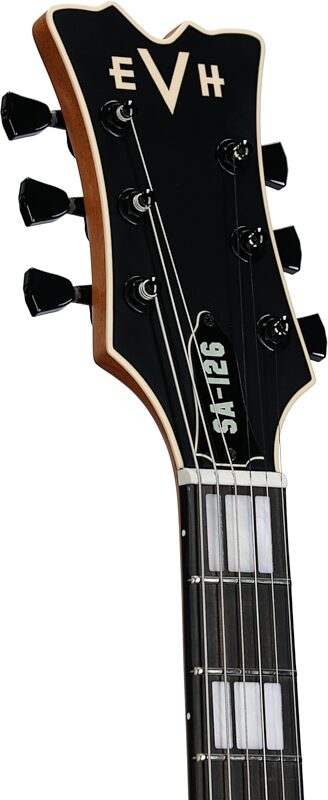 EVH Eddie Van Halen SA-126 Special Electric Guitar (with Case), Black, Headstock Left Front