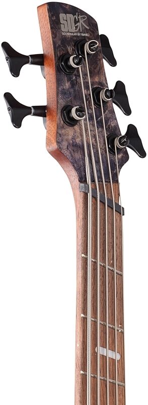 Ibanez SRMS805 Bass Workshop Multi-Scale Electric Bass, 5-String, Deep Twilight, Headstock Left Front
