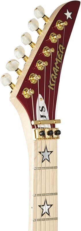 Kramer Jersey Star Electric Guitar, with Gold Floyd Rose, Candy Apple Red, Headstock Left Front