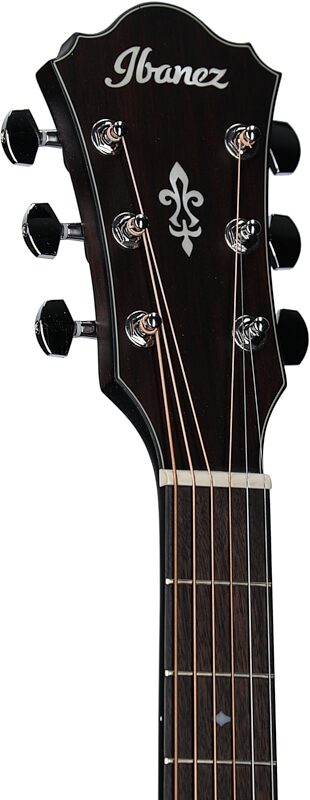 Ibanez AE140 Acoustic-Electric Guitar, Weathered Black Open Pore, Headstock Left Front