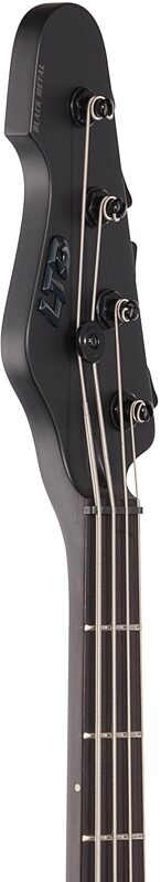 ESP LTD AP4 Black Metal Electric Bass, Black Satin, Headstock Left Front