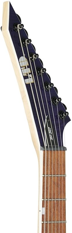 ESP LTD Brian Head Welch SH207 Electric Guitar, See-Thru Purple, Headstock Left Front