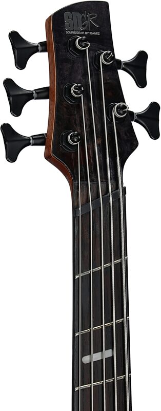 Ibanez SRMS805L Multi-scale Electric Bass, 5-String (Left-Handed), Deep Twilight, Headstock Left Front