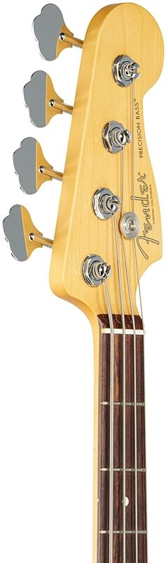 Fender American Pro II Precision Electric Bass, Rosewood Fingerboard (with Case), Mystic Surf Green, Headstock Left Front