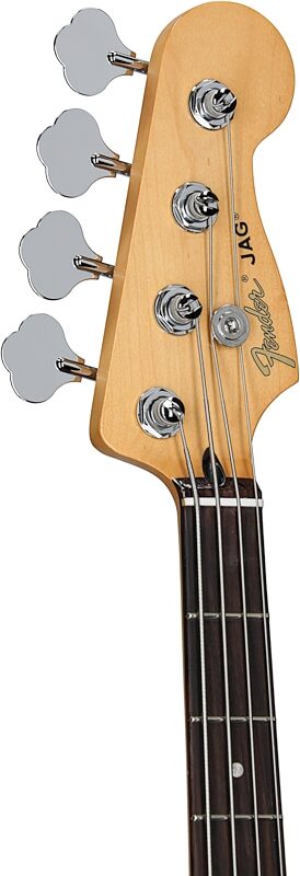 Fender Limited Edition Mark Hoppus Jaguar Electric Bass, Rosewood Fingerboard (with Gig Bag), 3-Color Sunburst, Headstock Left Front